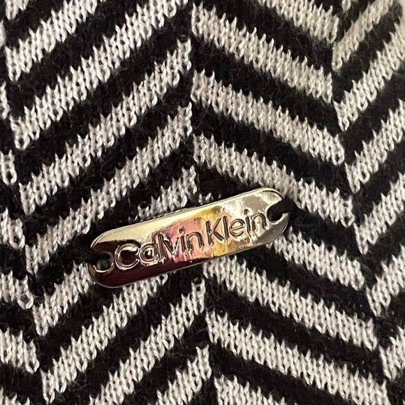 Calvin Klein Cowl Neck Long Sleeve Herringbone Pullover Sweater -M- - Picture 6 of 7